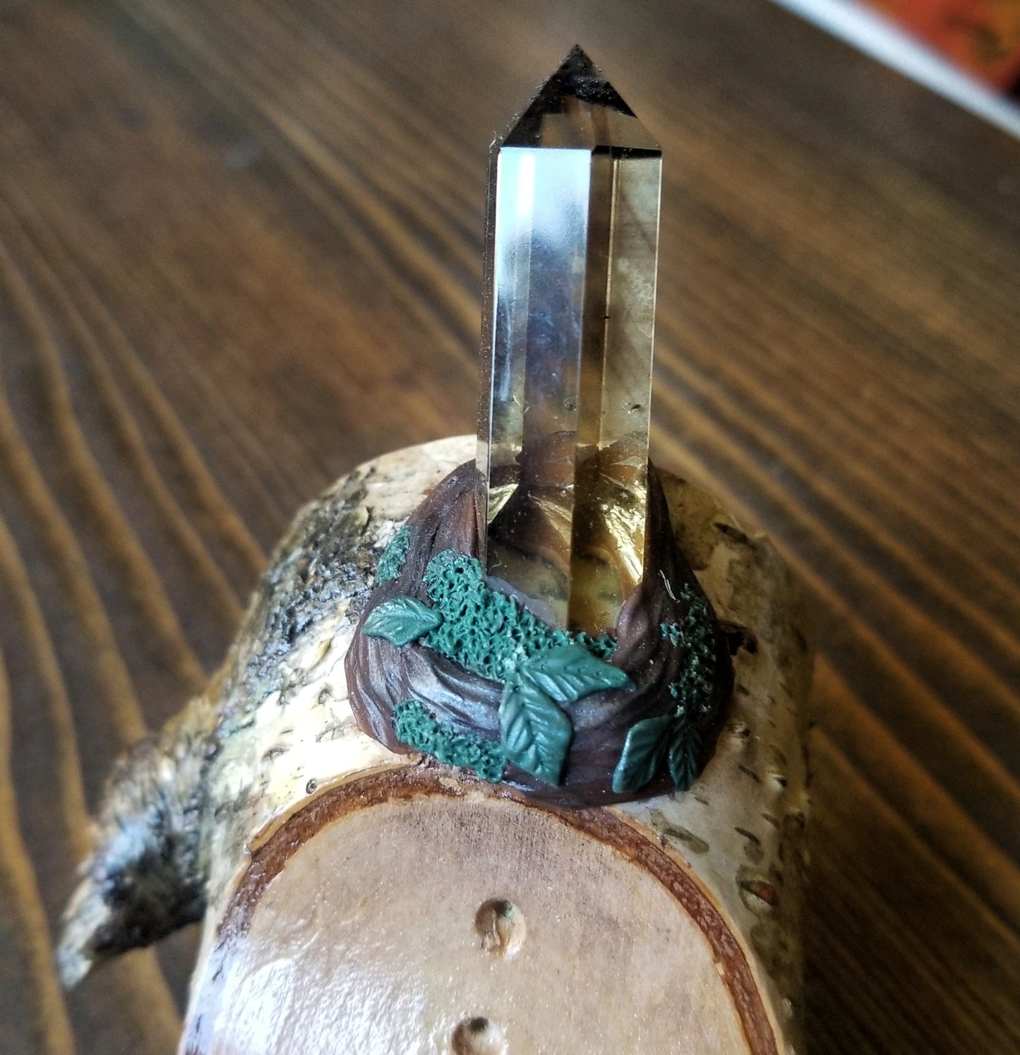 Elemental Incense Burner with Citrine and Turquoise Crystals