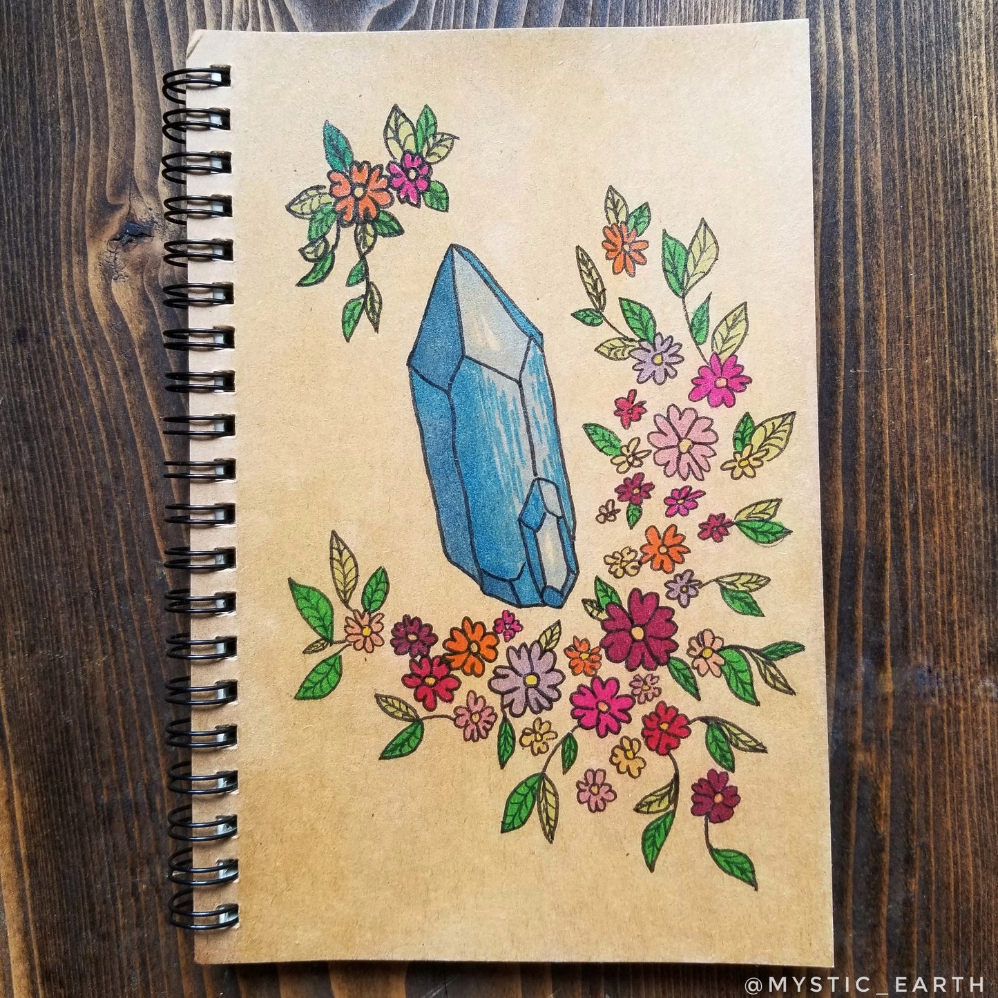 Floral Crystal Lined Notebook