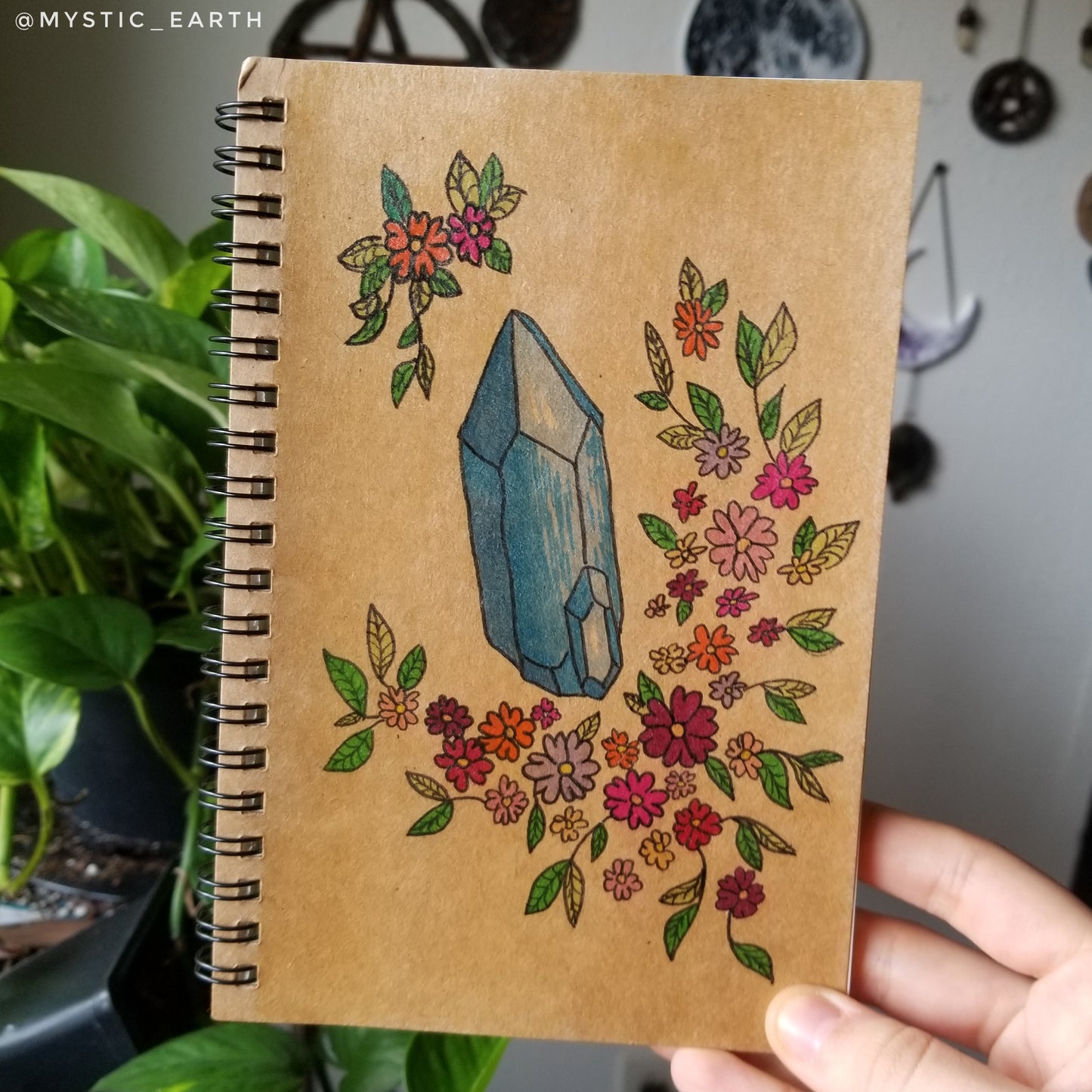 Floral Crystal Lined Notebook