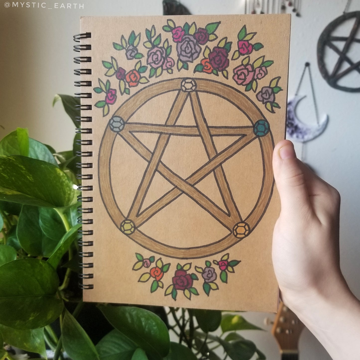 Floral Pentacle Sketchbook Size L