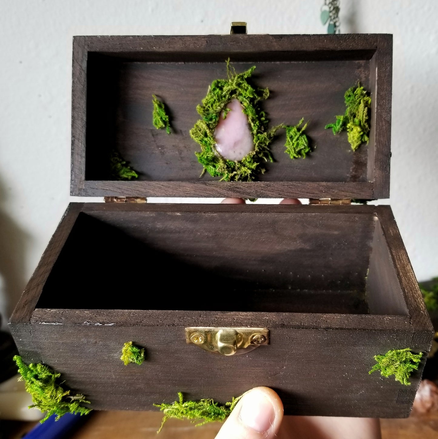 Lunar Pentacle Altar Box with a Hidden Crystal