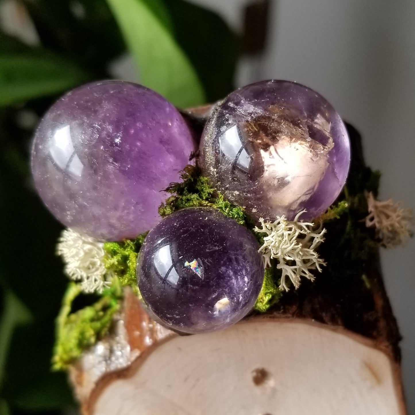 Galaxy Incense Burner with Ametrine and Fluorite