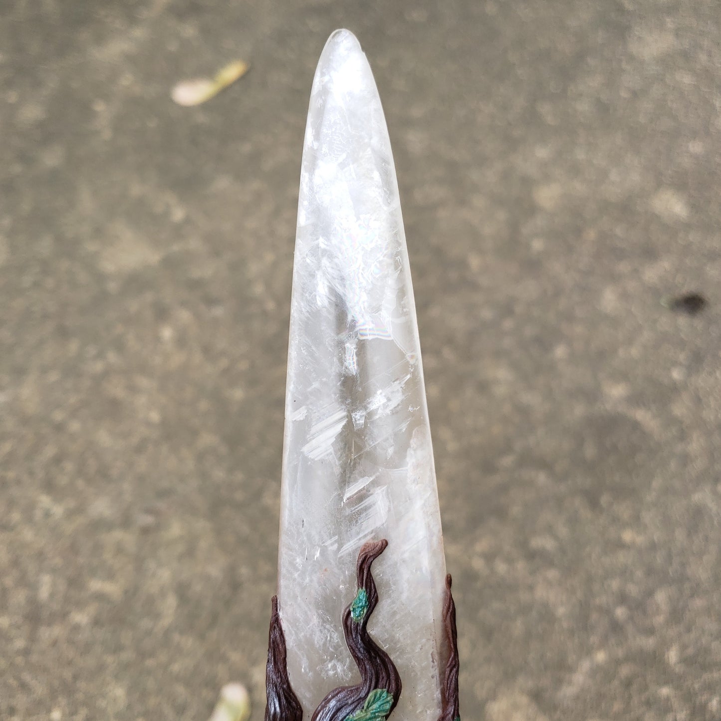 Earth Enchantress Athame with Malachite and Kambaba Jasper