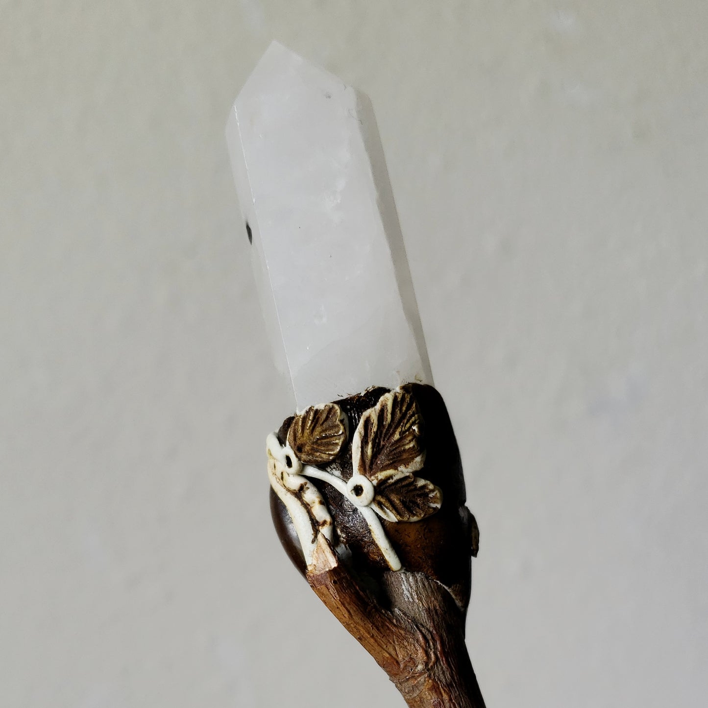 Crystal Wand with Tourmalated Quartz