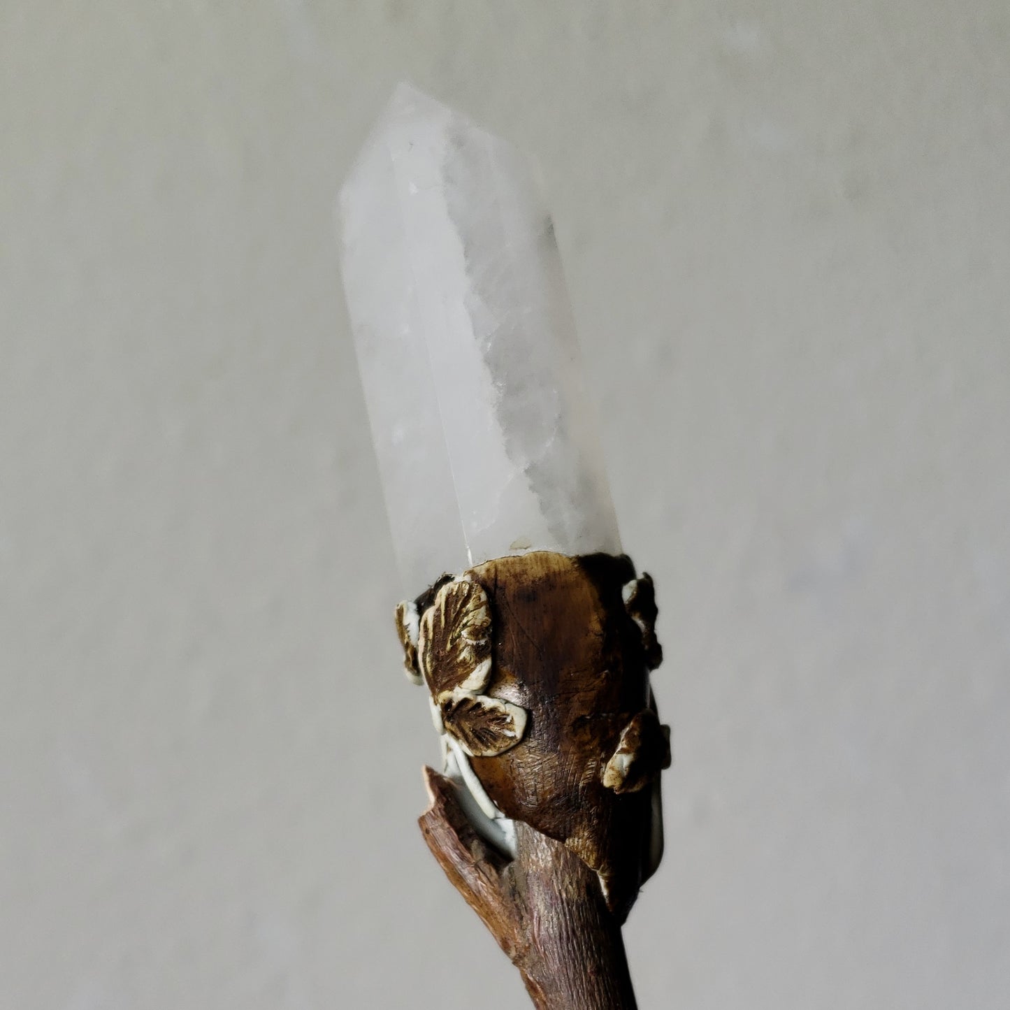 Crystal Wand with Tourmalated Quartz