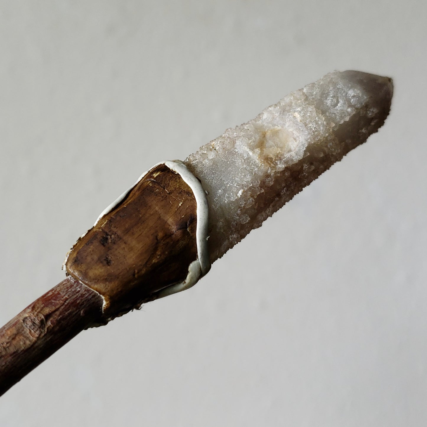 Crystal Wand with Tourmalated Quartz