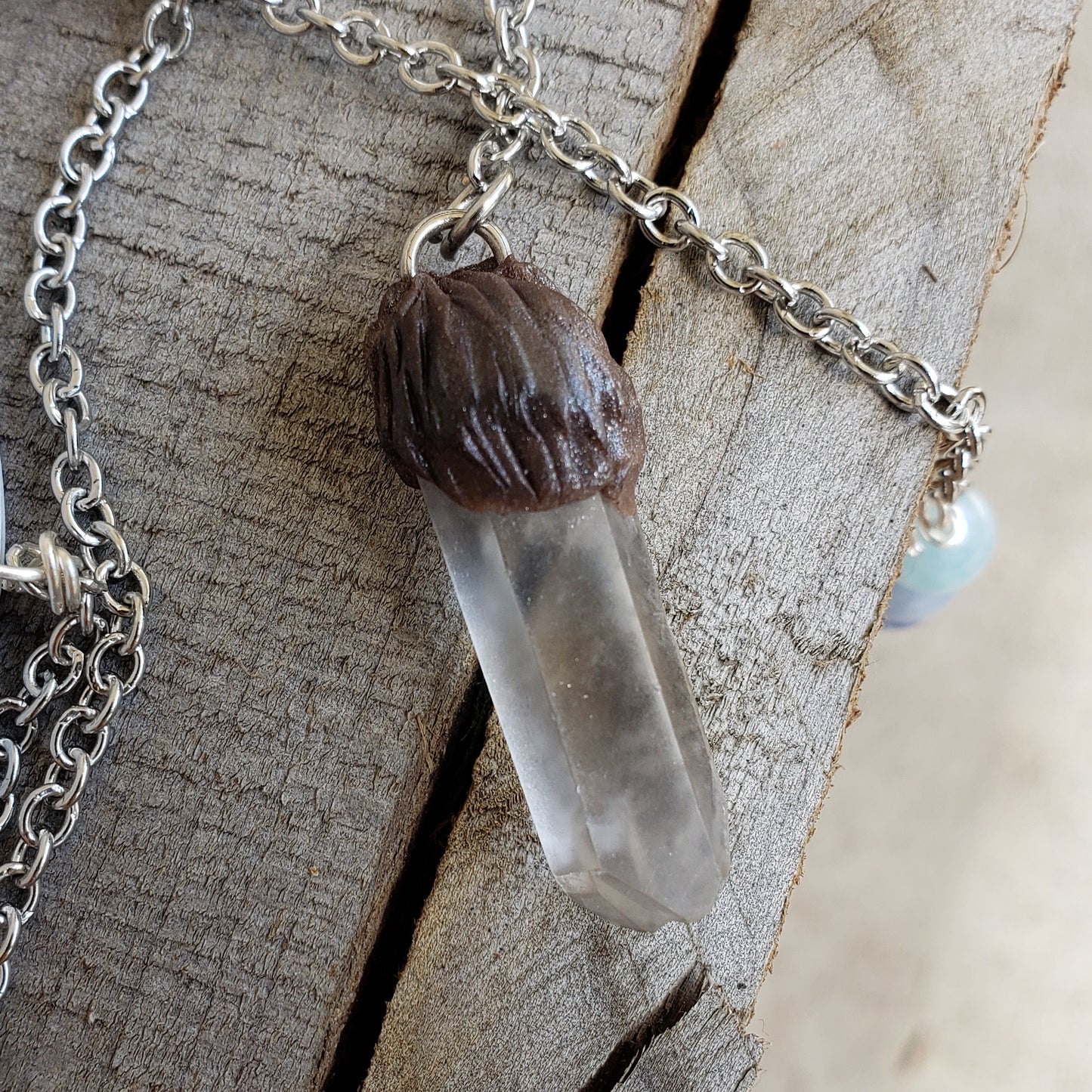 Gray Moon Goddess Wall Hanging: Spirit Quartz