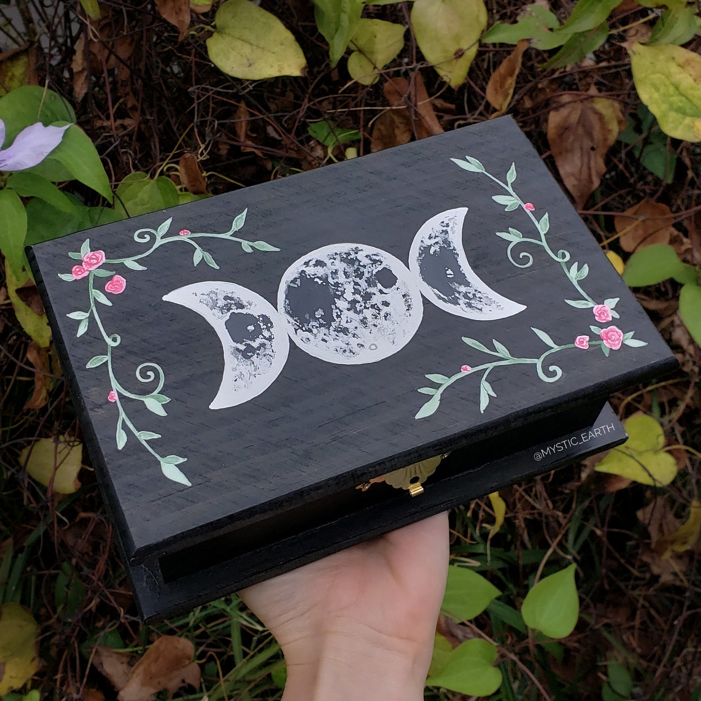 Floral Moon Phase Jewelry Box