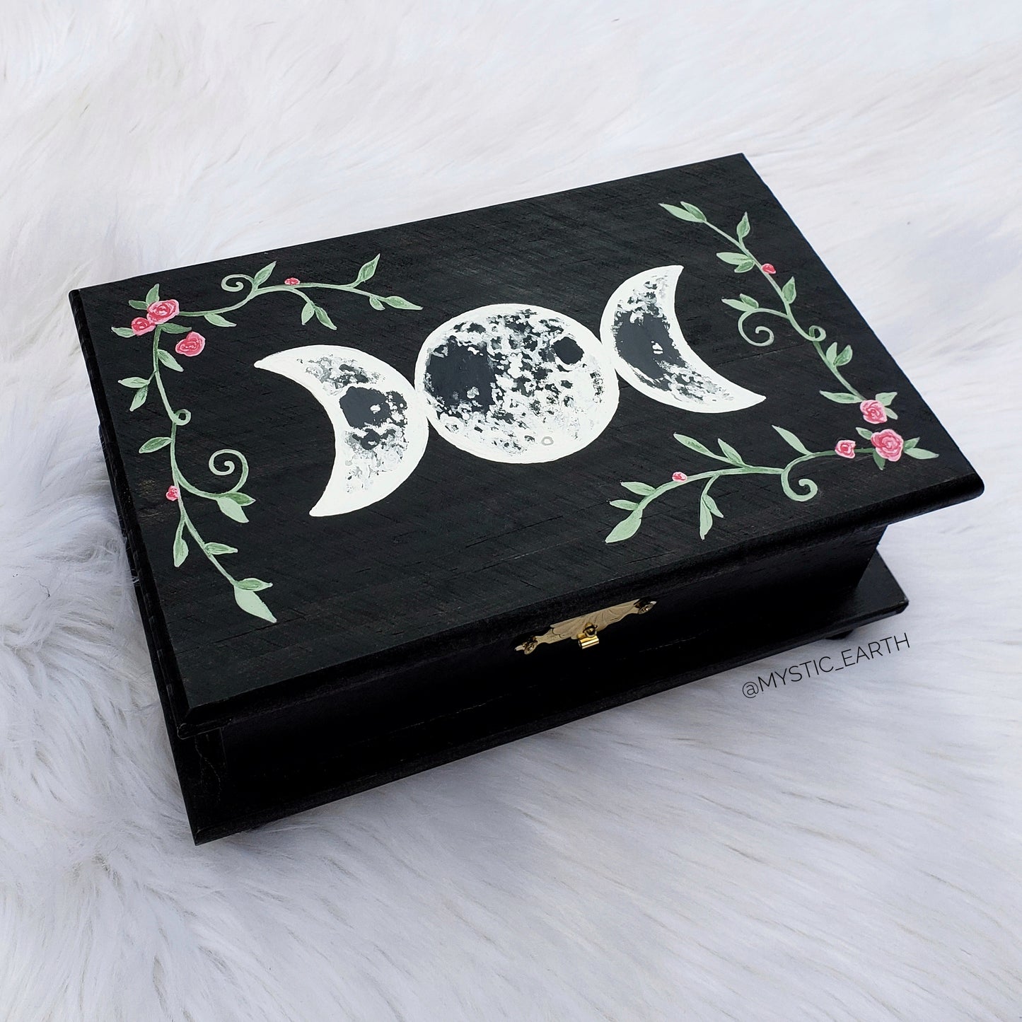 Floral Moon Phase Jewelry Box