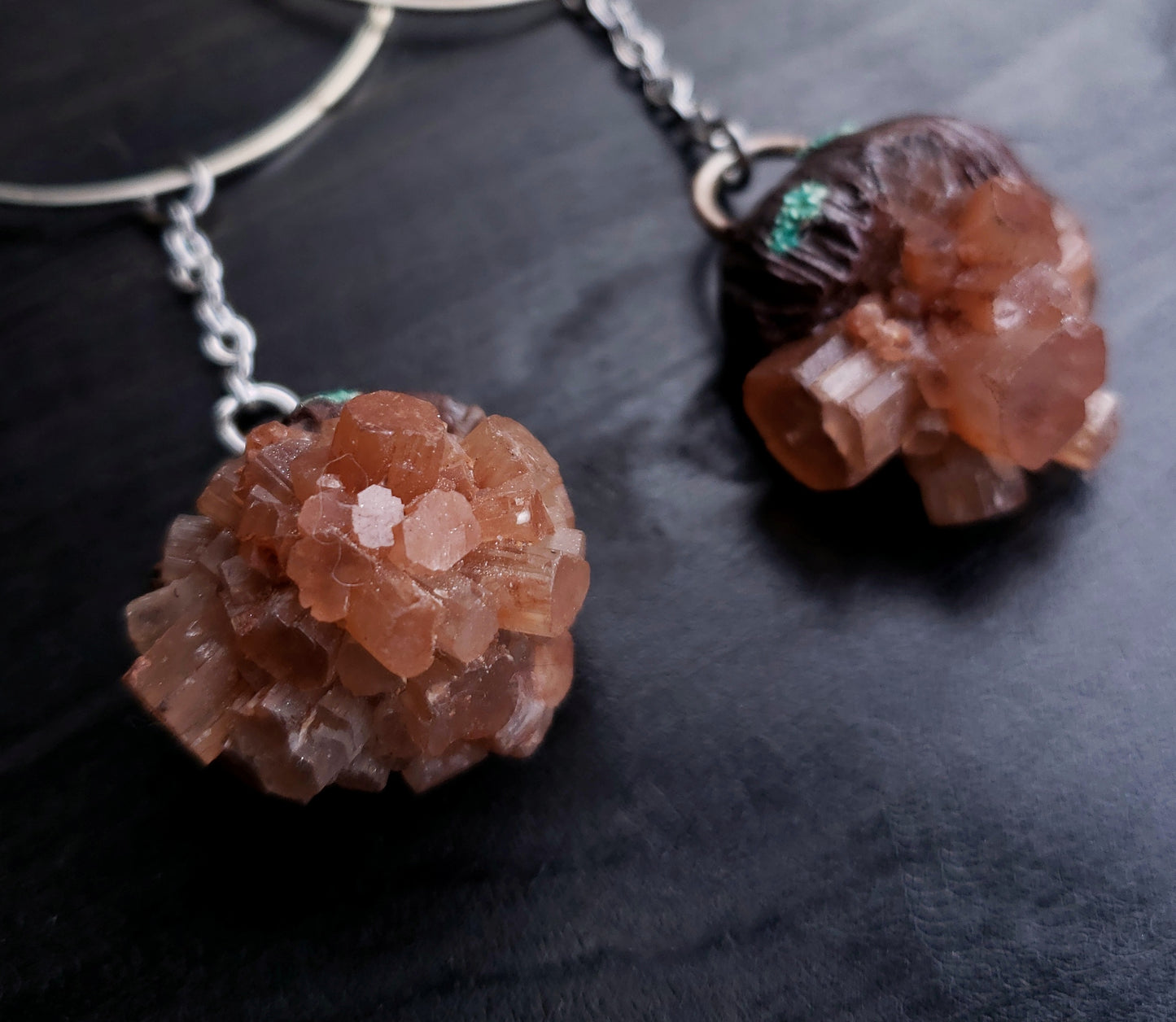 Aragonite Crystal Hoop Earrings