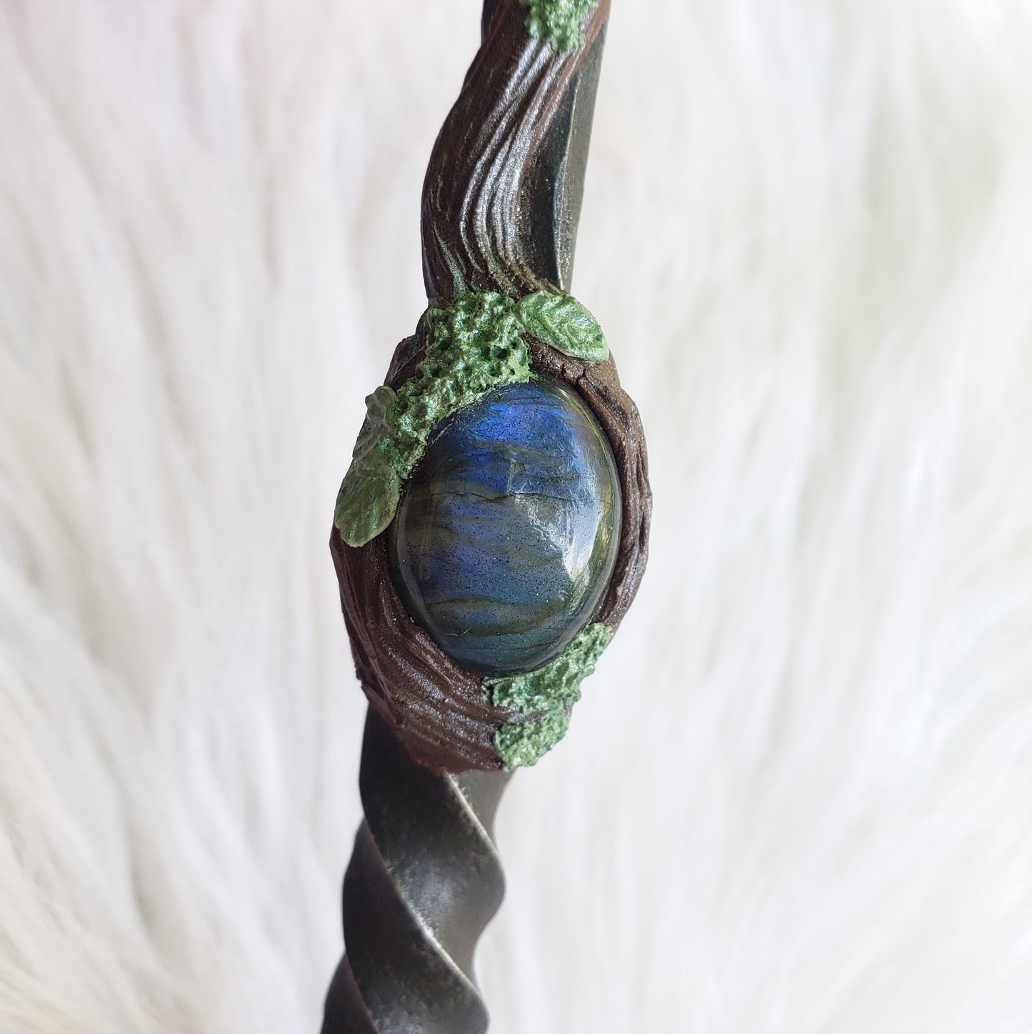 RESERVED FOR BEFFERBOO - Spiral Style Crystal Wand ~ Mystic Earth x Volundr Forge