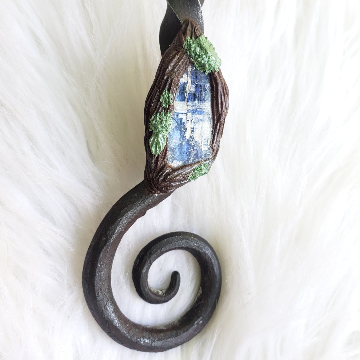 RESERVED FOR BEFFERBOO - Spiral Style Crystal Wand ~ Mystic Earth x Volundr Forge
