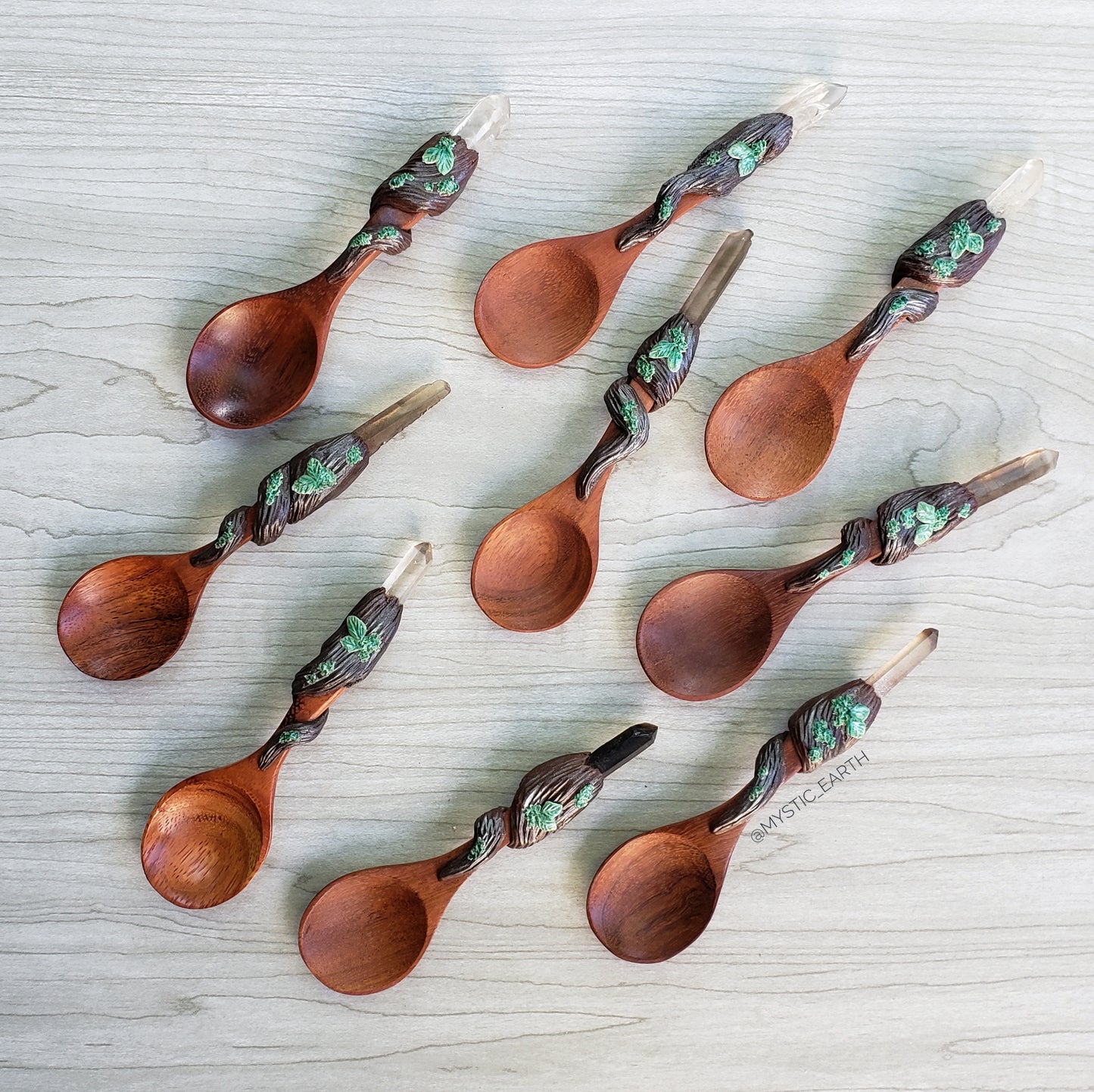 Crystal Herb Spoons