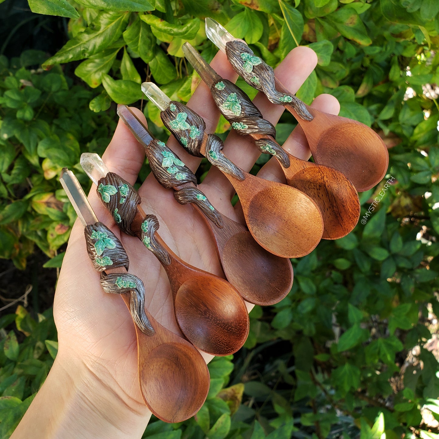 Crystal Herb Spoons