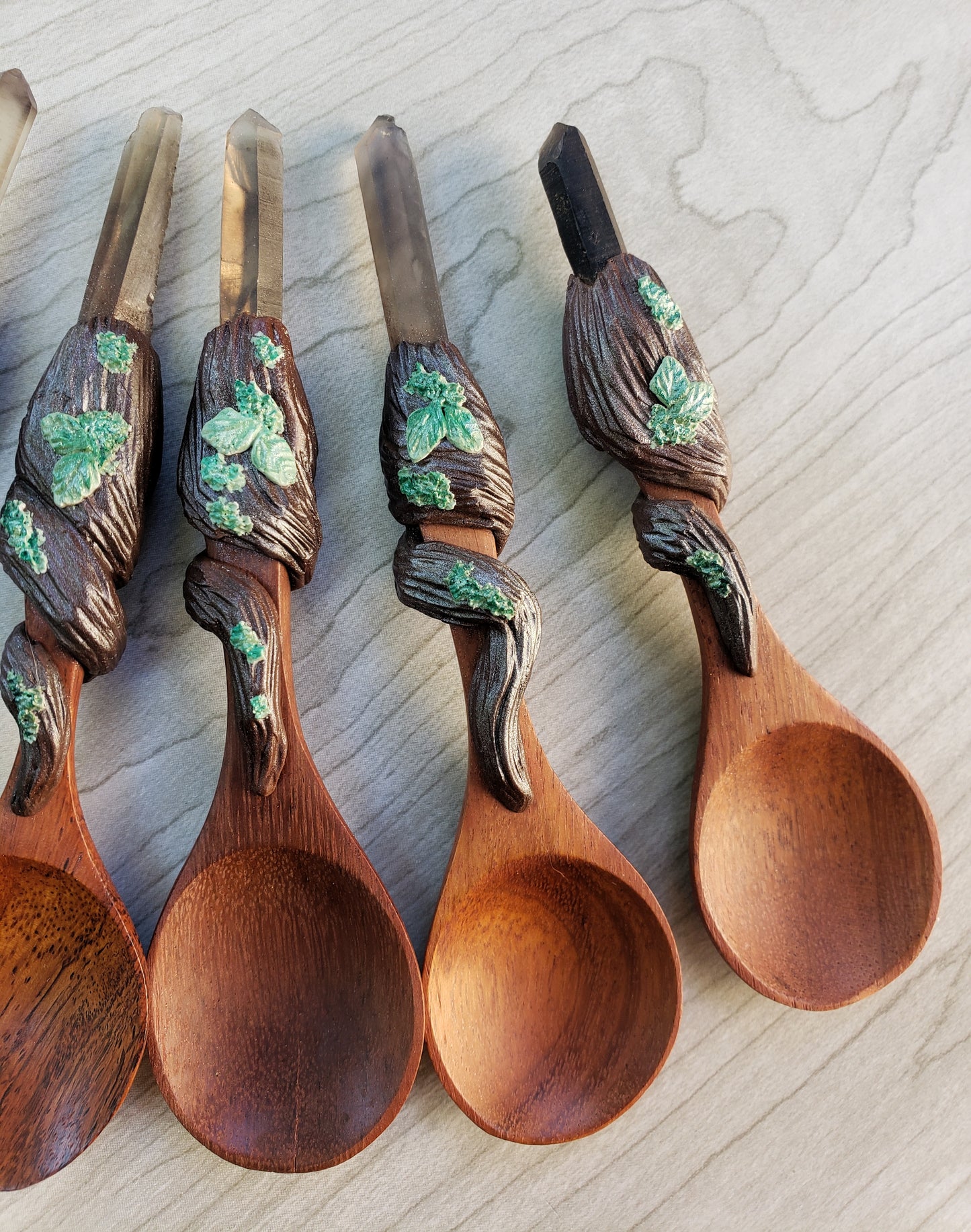 Crystal Herb Spoons