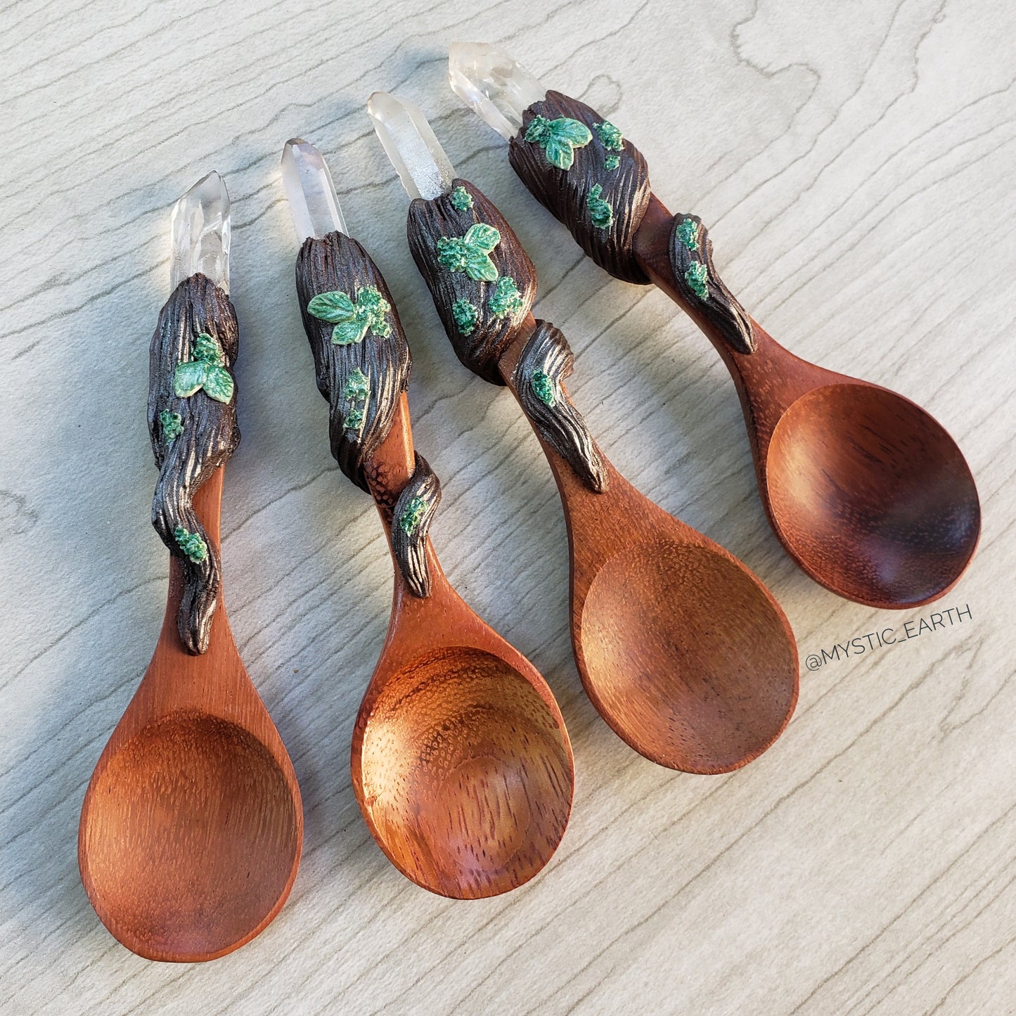 Crystal Herb Spoons