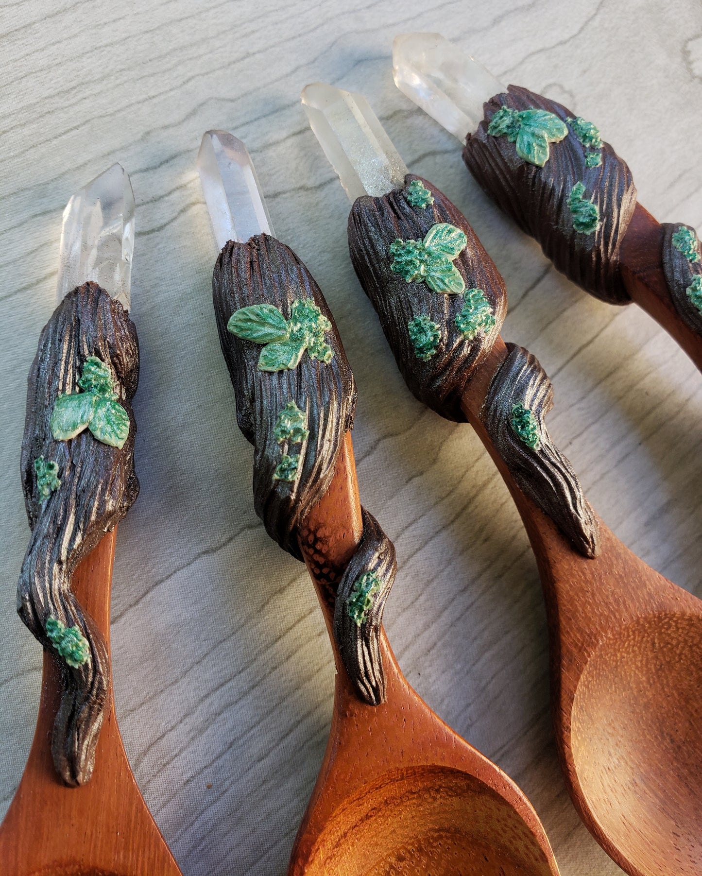 Crystal Herb Spoons