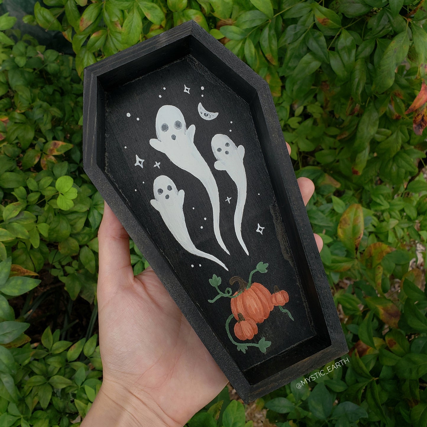 Ghost Pumpkin Patch Coffin Tray