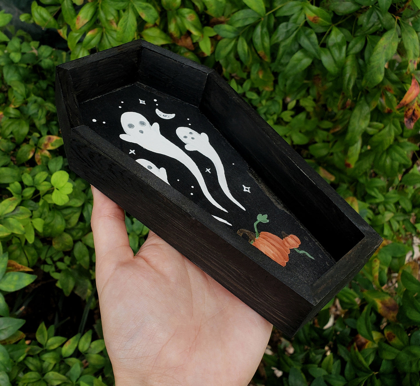 Ghost Pumpkin Patch Coffin Tray