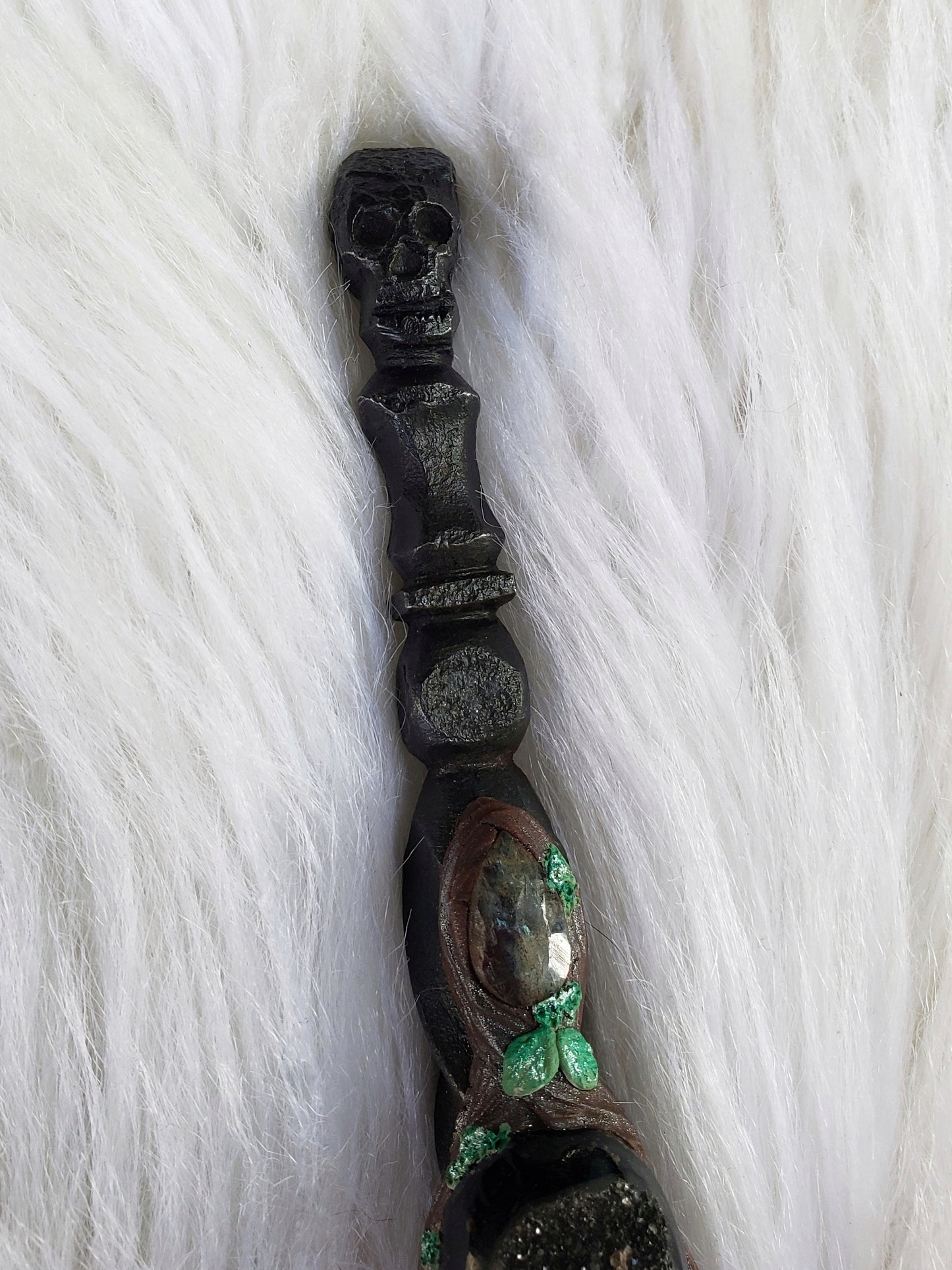 Reserved for @radiant_magic Skull Crystal Wand ~ Mystic Earth x Volundr Forge