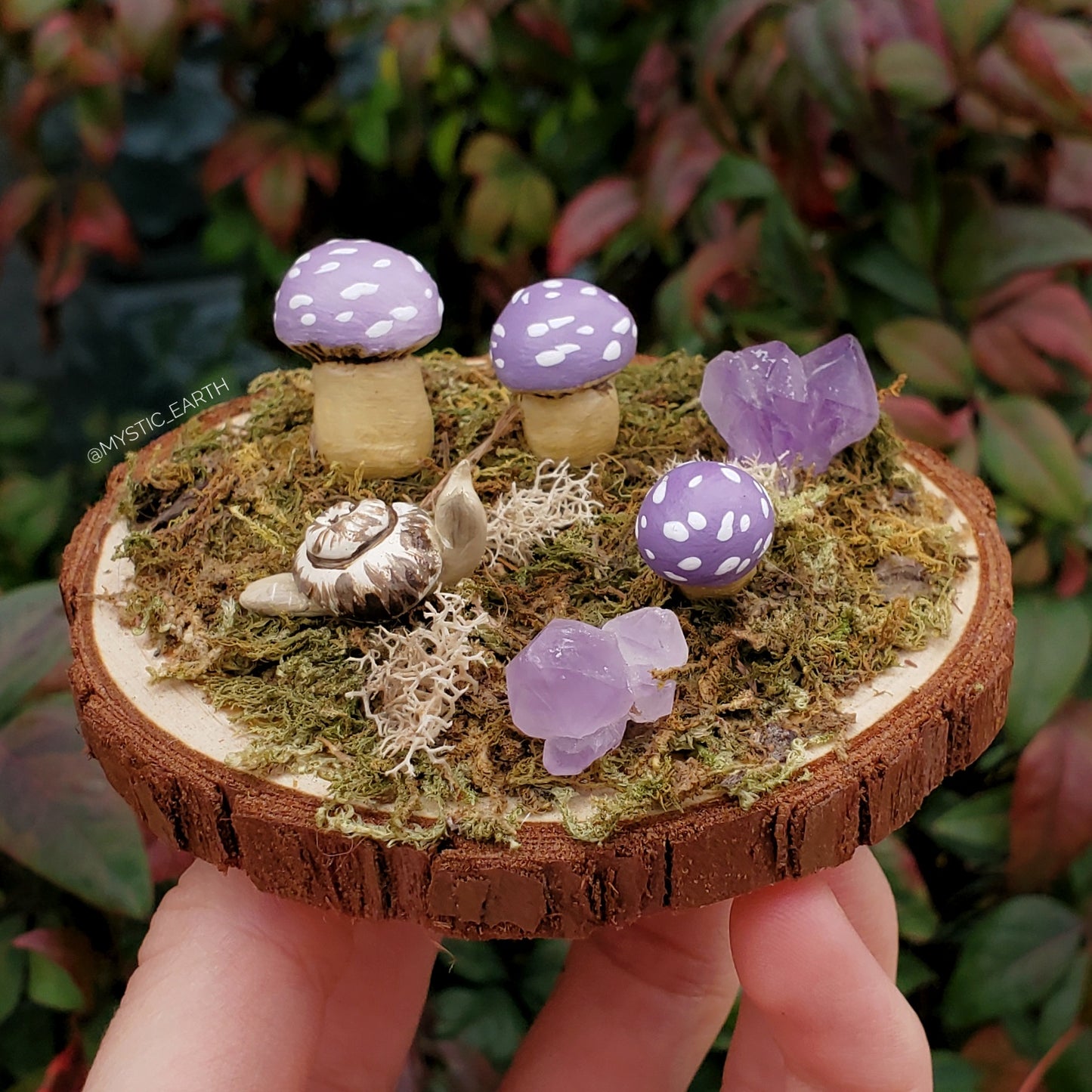 Purple Fungi Sculpture Decoration