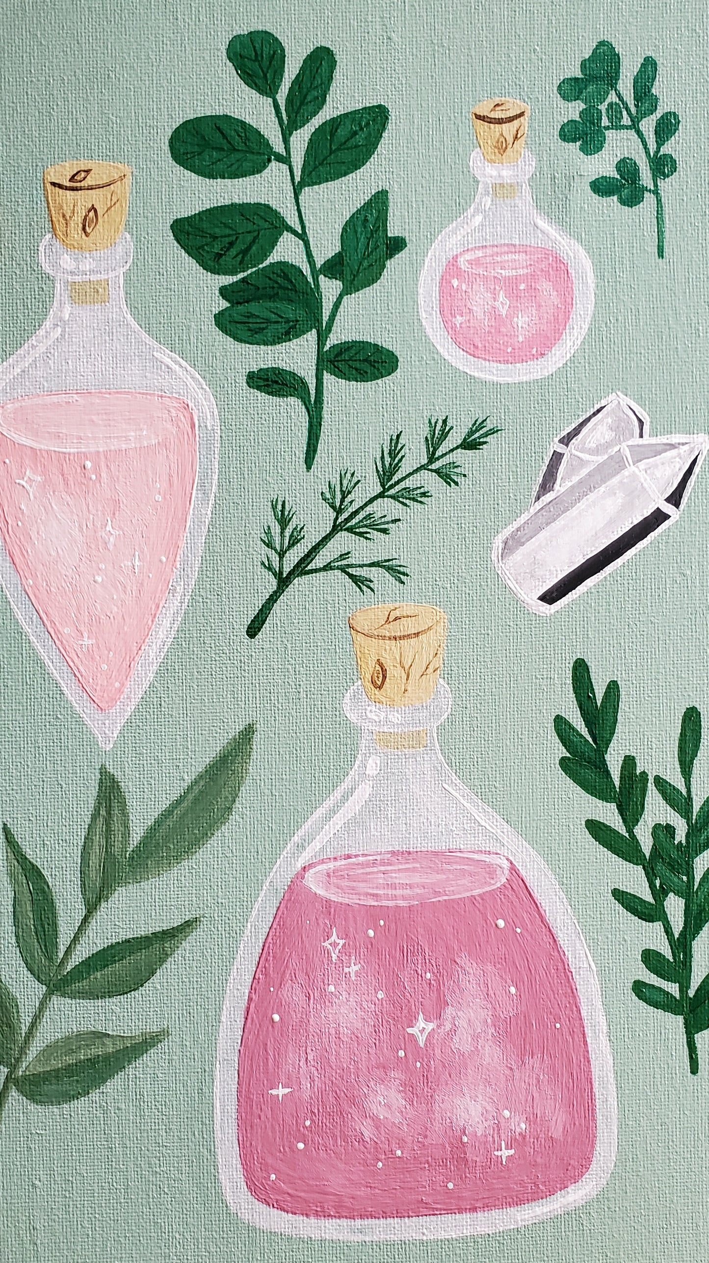 Pink Potions Painting