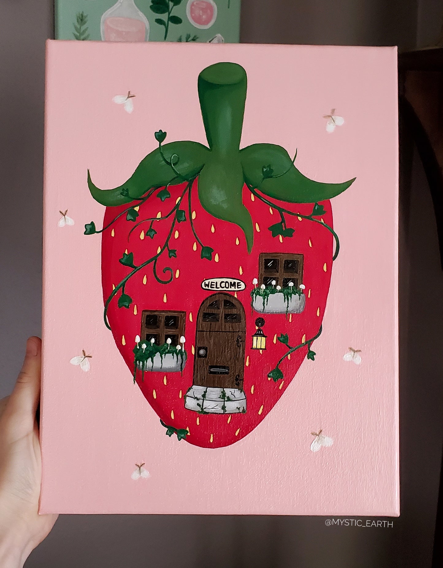 Strawberry House Painting