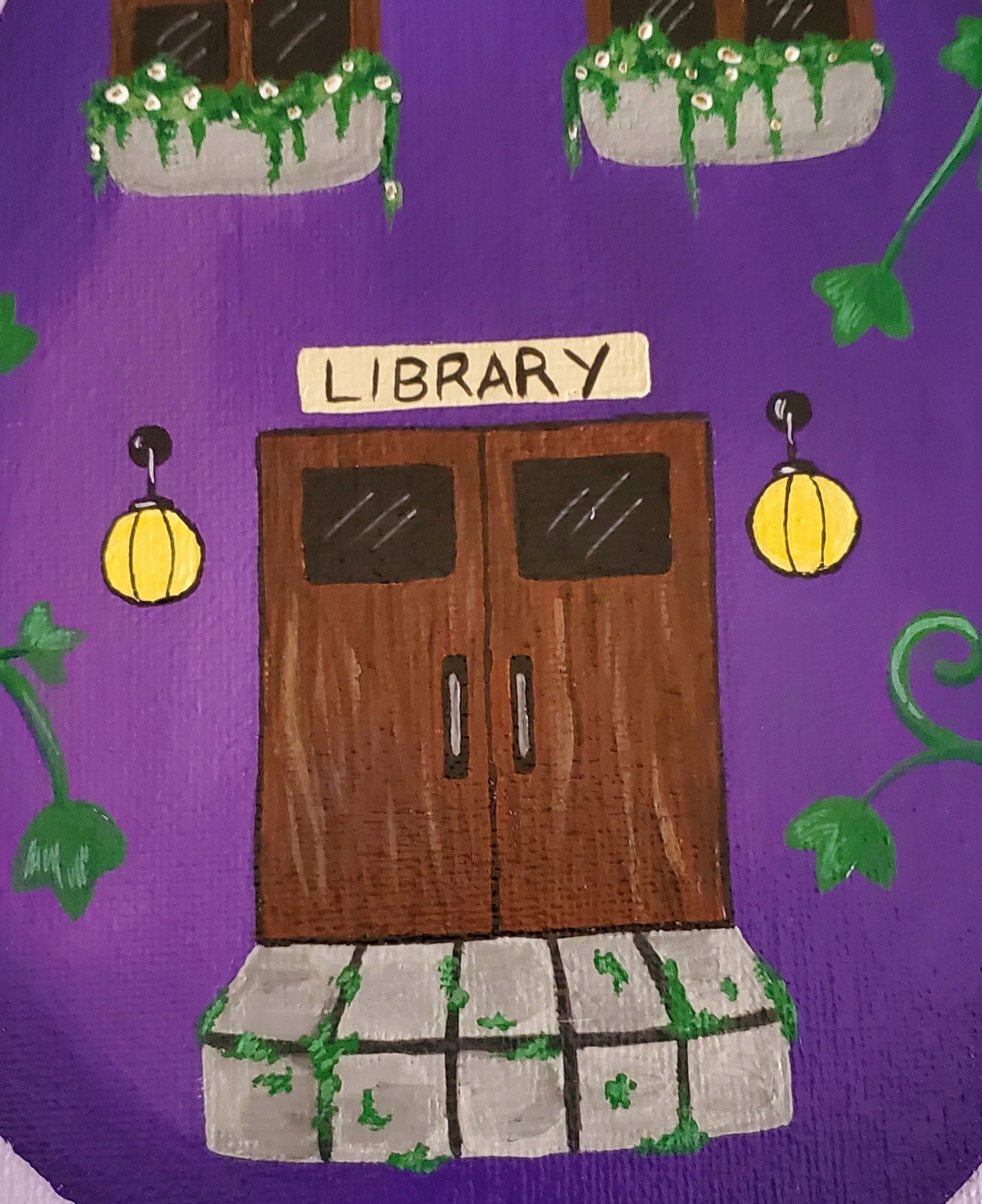 Eggplant Library Painting