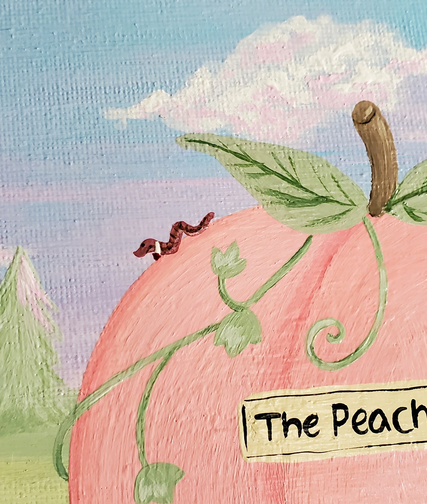 Peach Market Painting