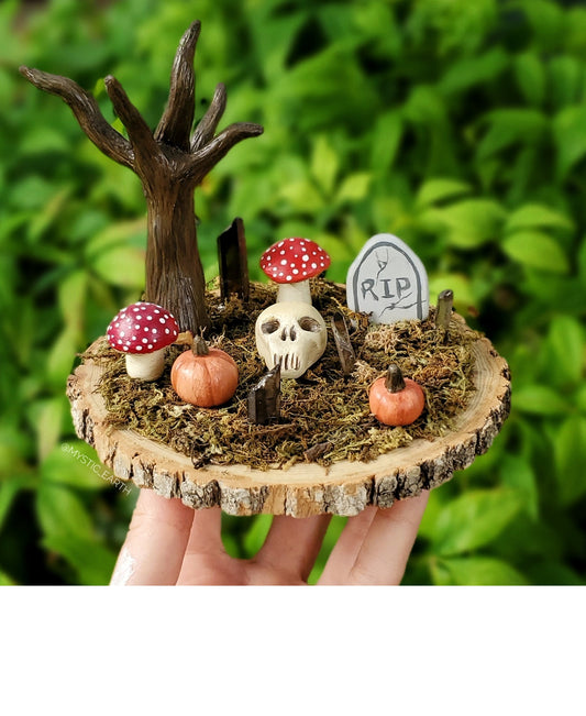 Red Spooky Fungi Sculpture | Home Decoration