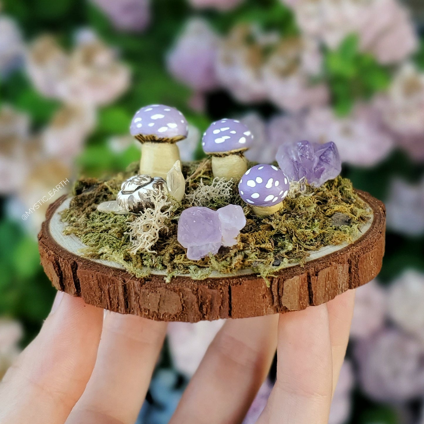 Purple Fungi Sculpture Decoration