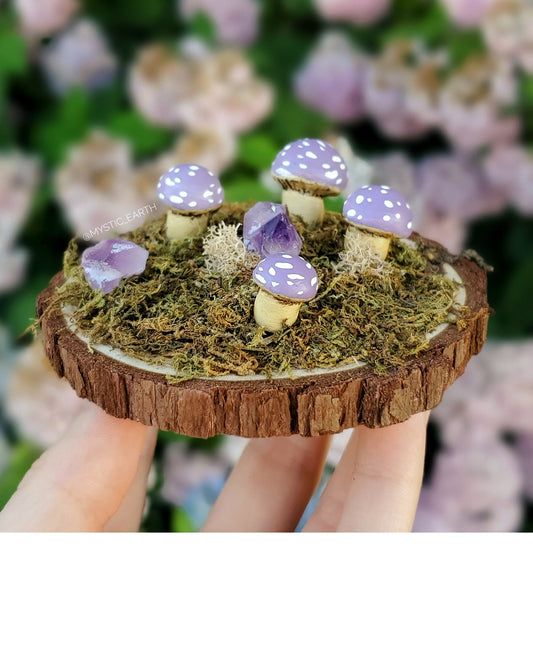 Purple Fungi Sculpture Decoration