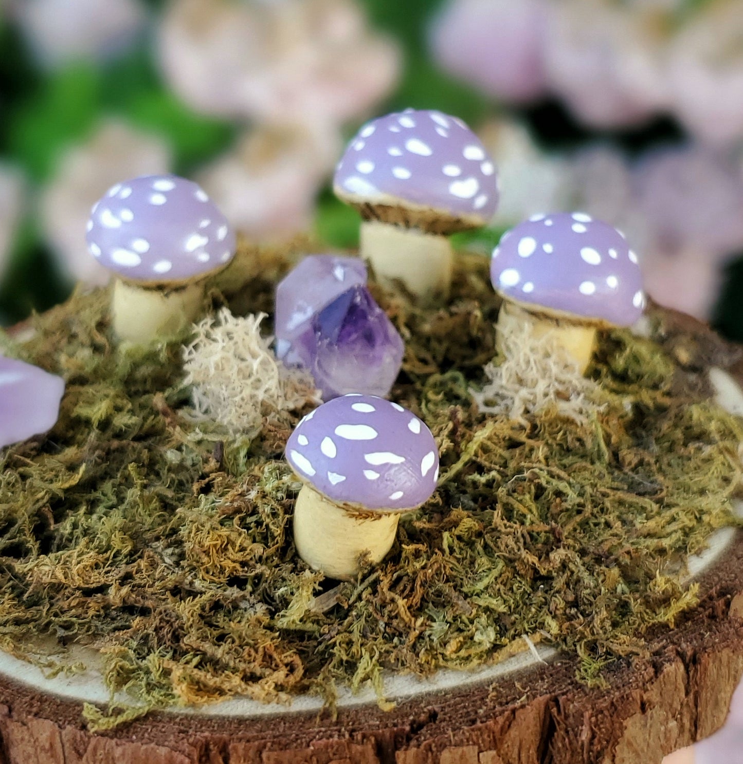 Purple Fungi Sculpture Decoration