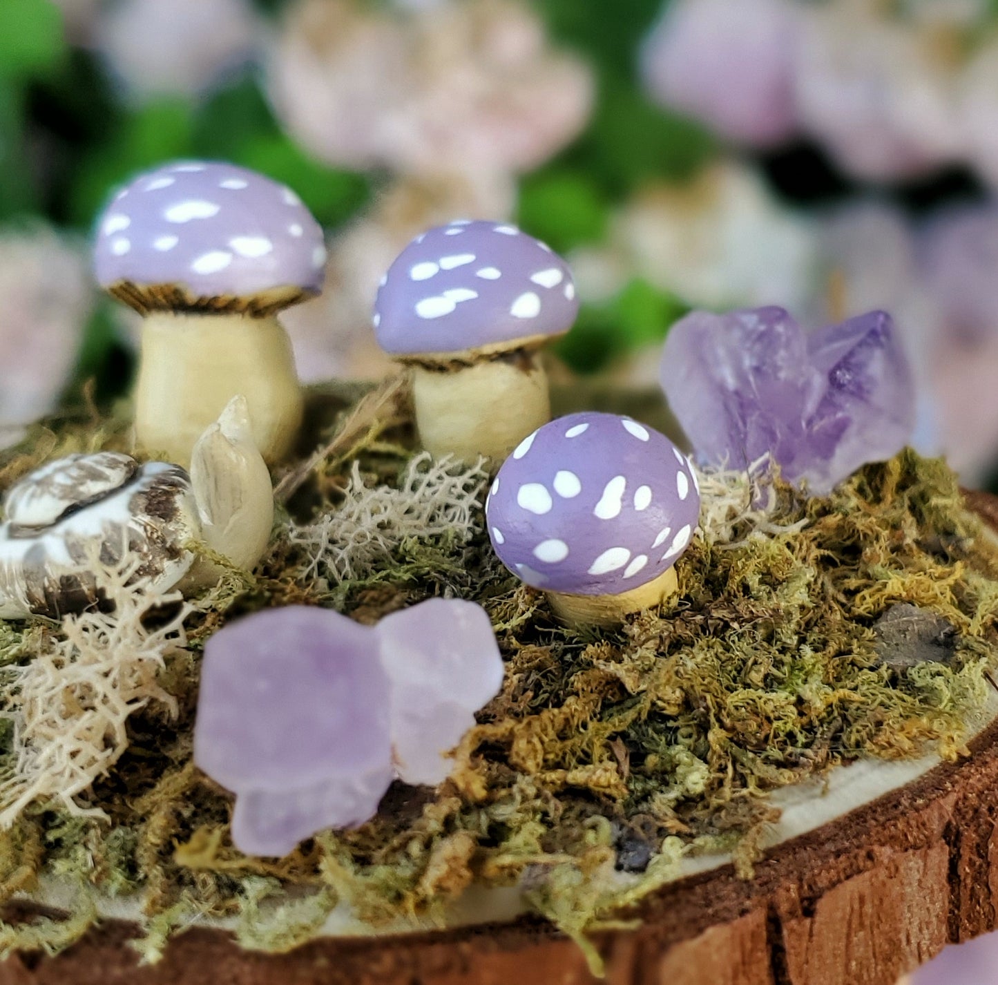 Purple Fungi Sculpture Decoration