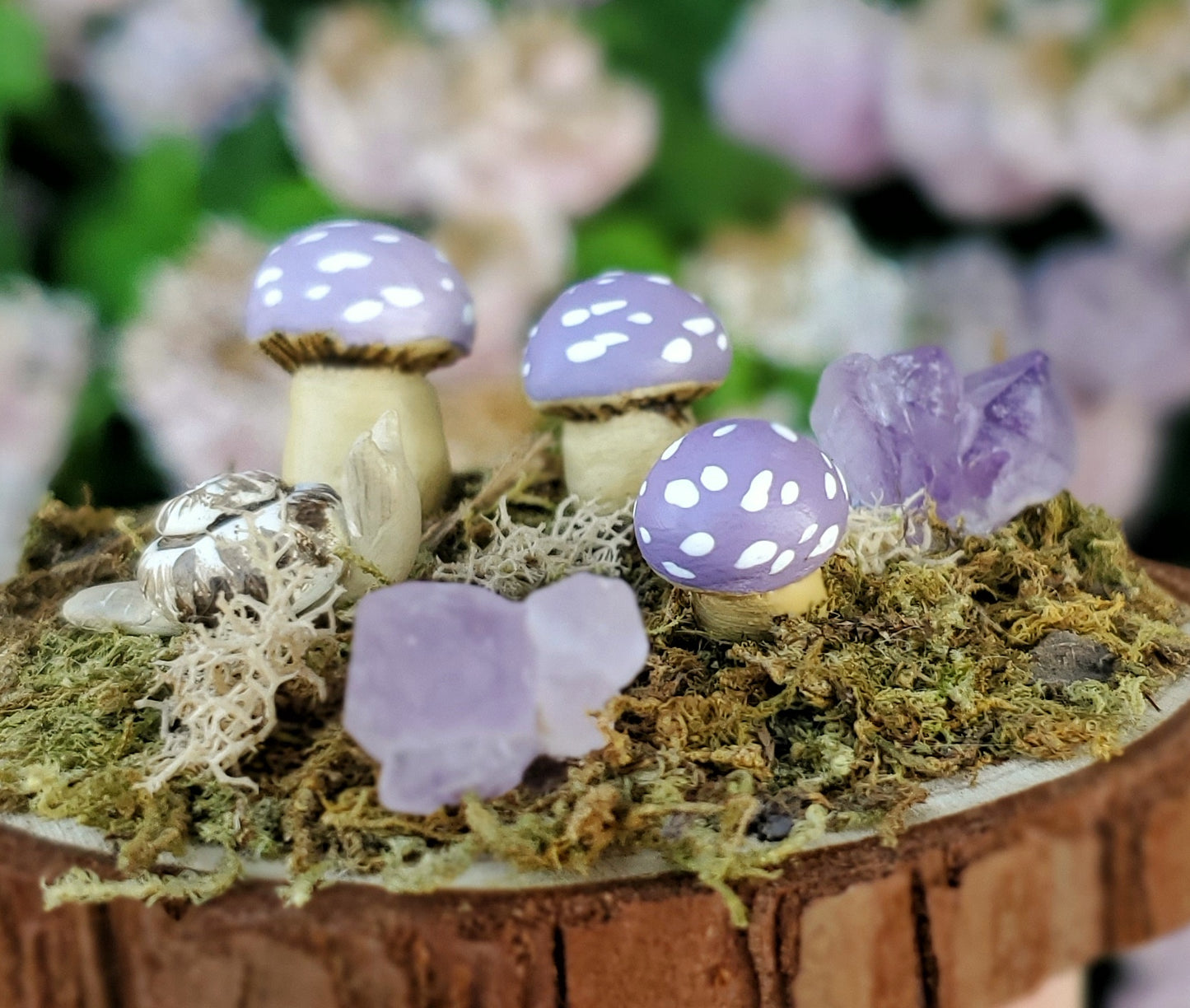 Purple Fungi Sculpture Decoration