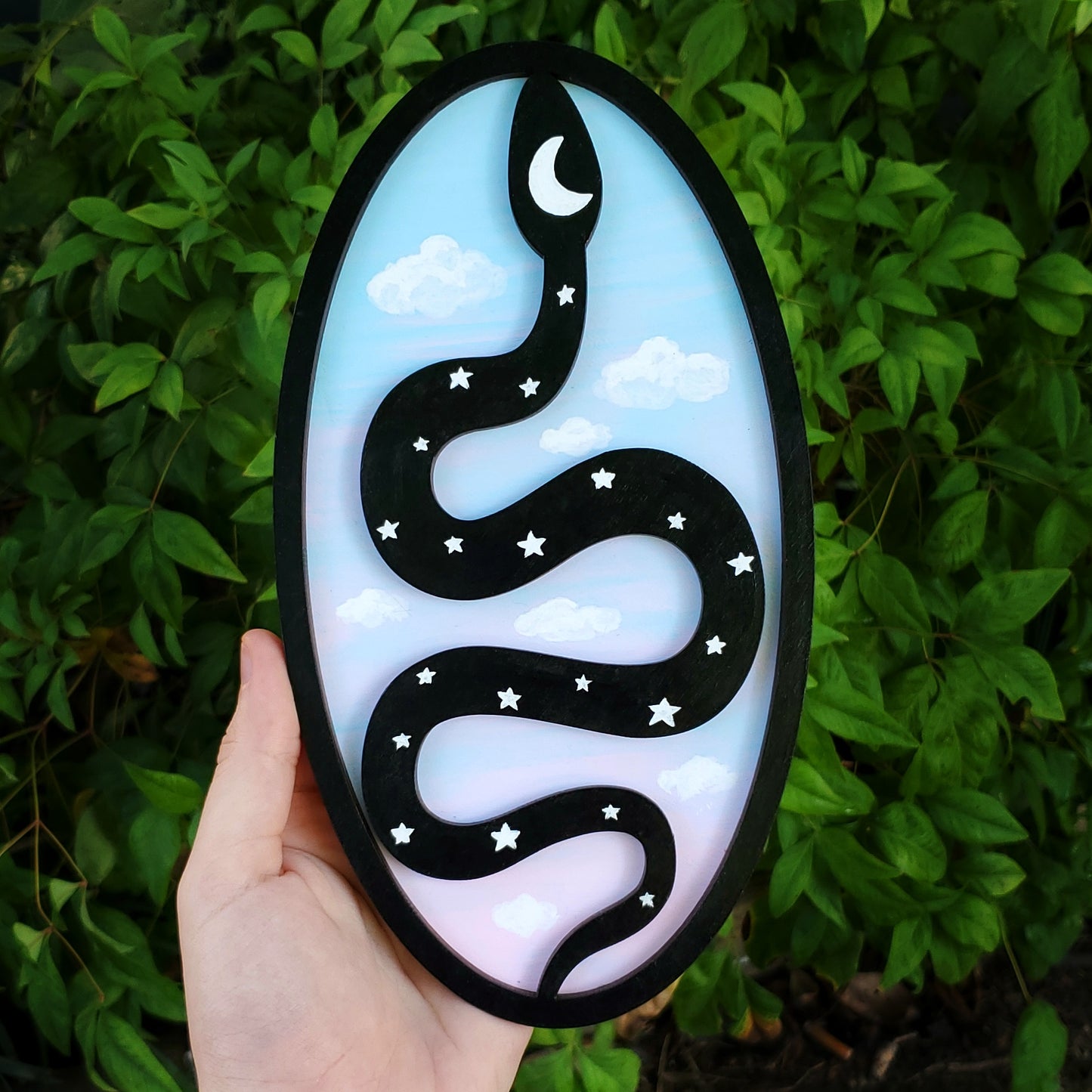 Wooden Serpent Painting