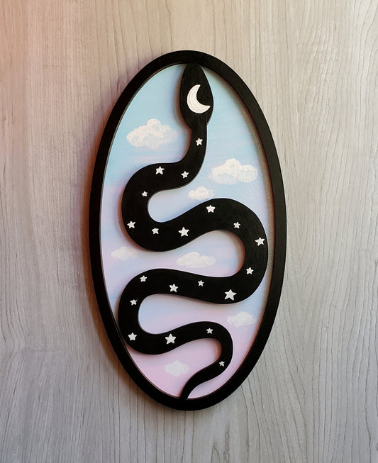 Wooden Serpent Painting