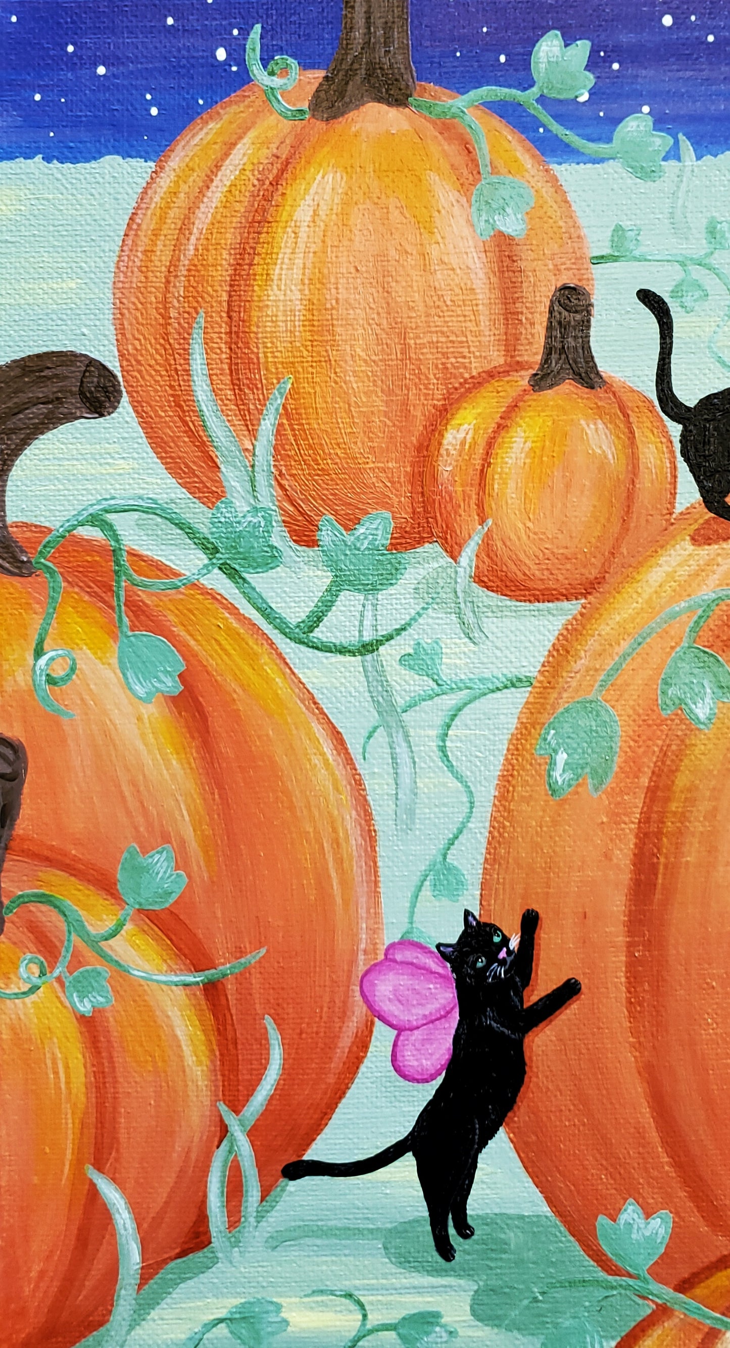 Halloween Kitties Painting