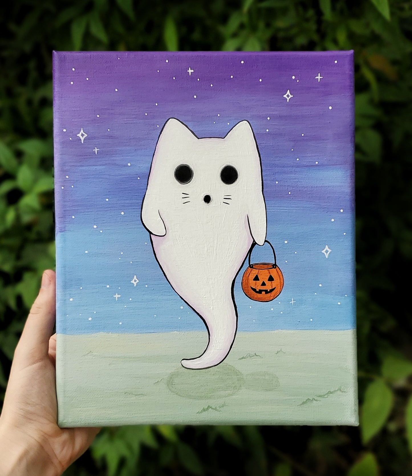 Franklin the Ghost Kitty Painting