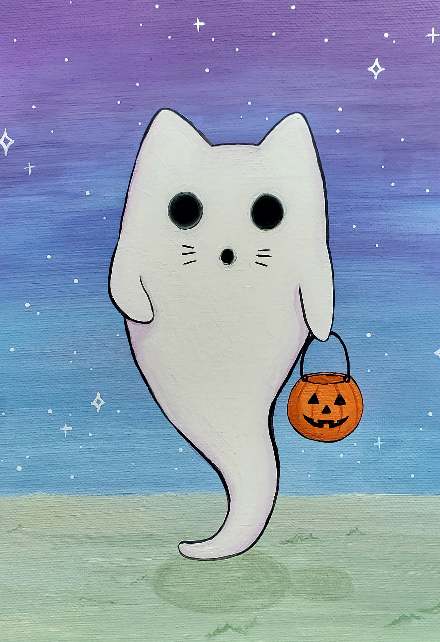 Franklin the Ghost Kitty Painting
