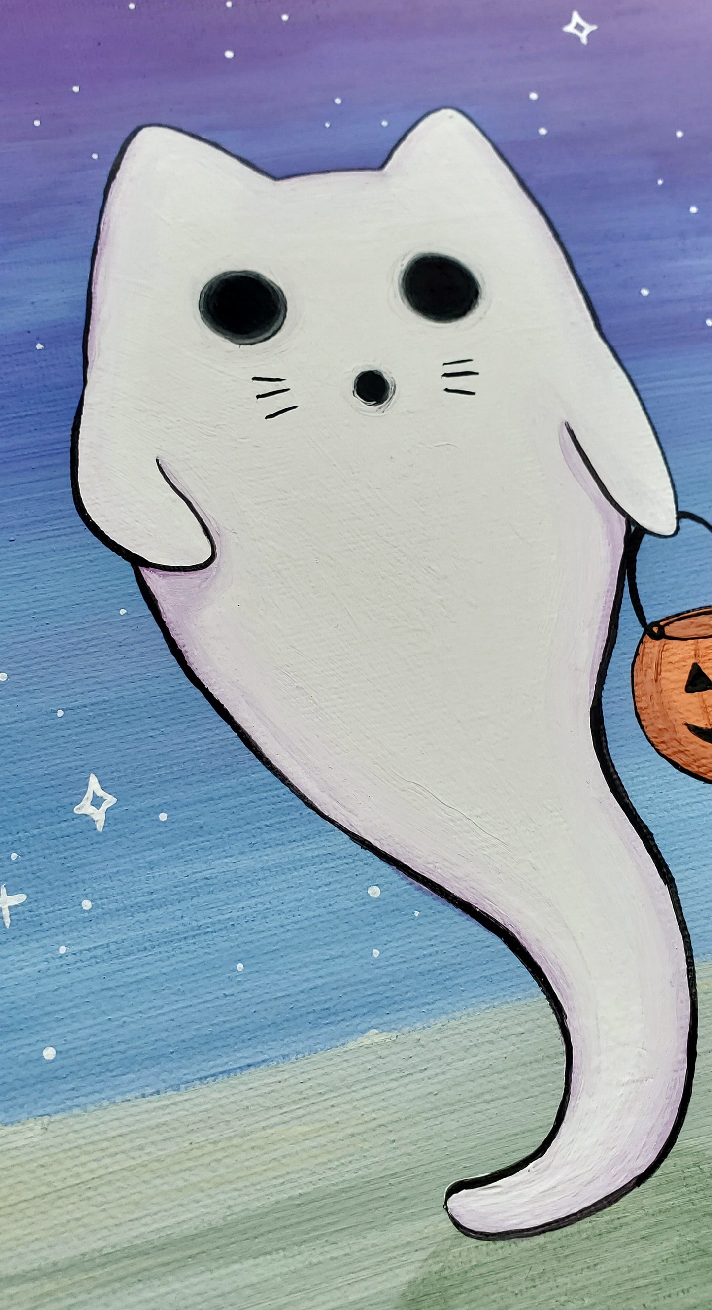 Franklin the Ghost Kitty Painting