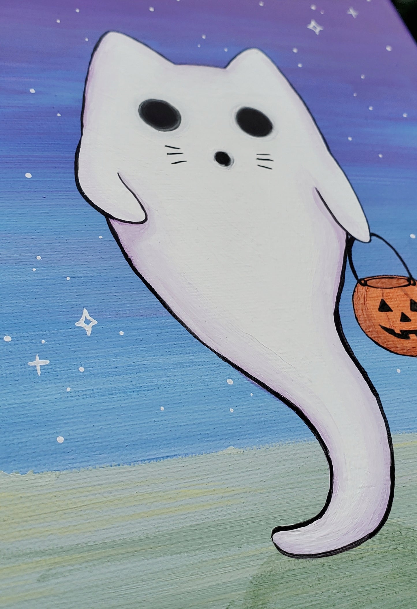 Franklin the Ghost Kitty Painting