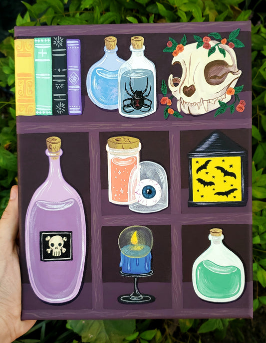 Spooky Shelf Painting