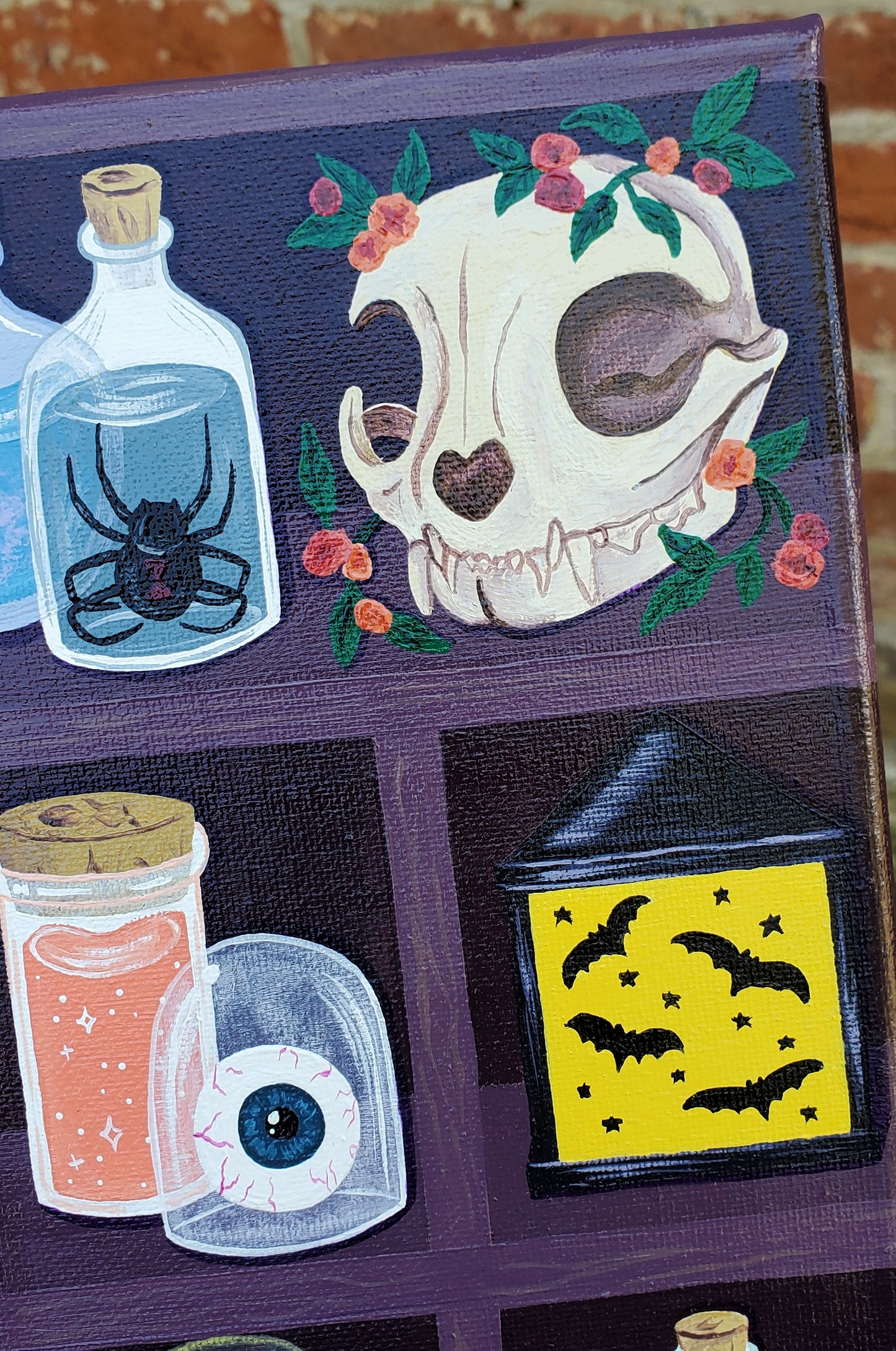 Spooky Shelf Painting