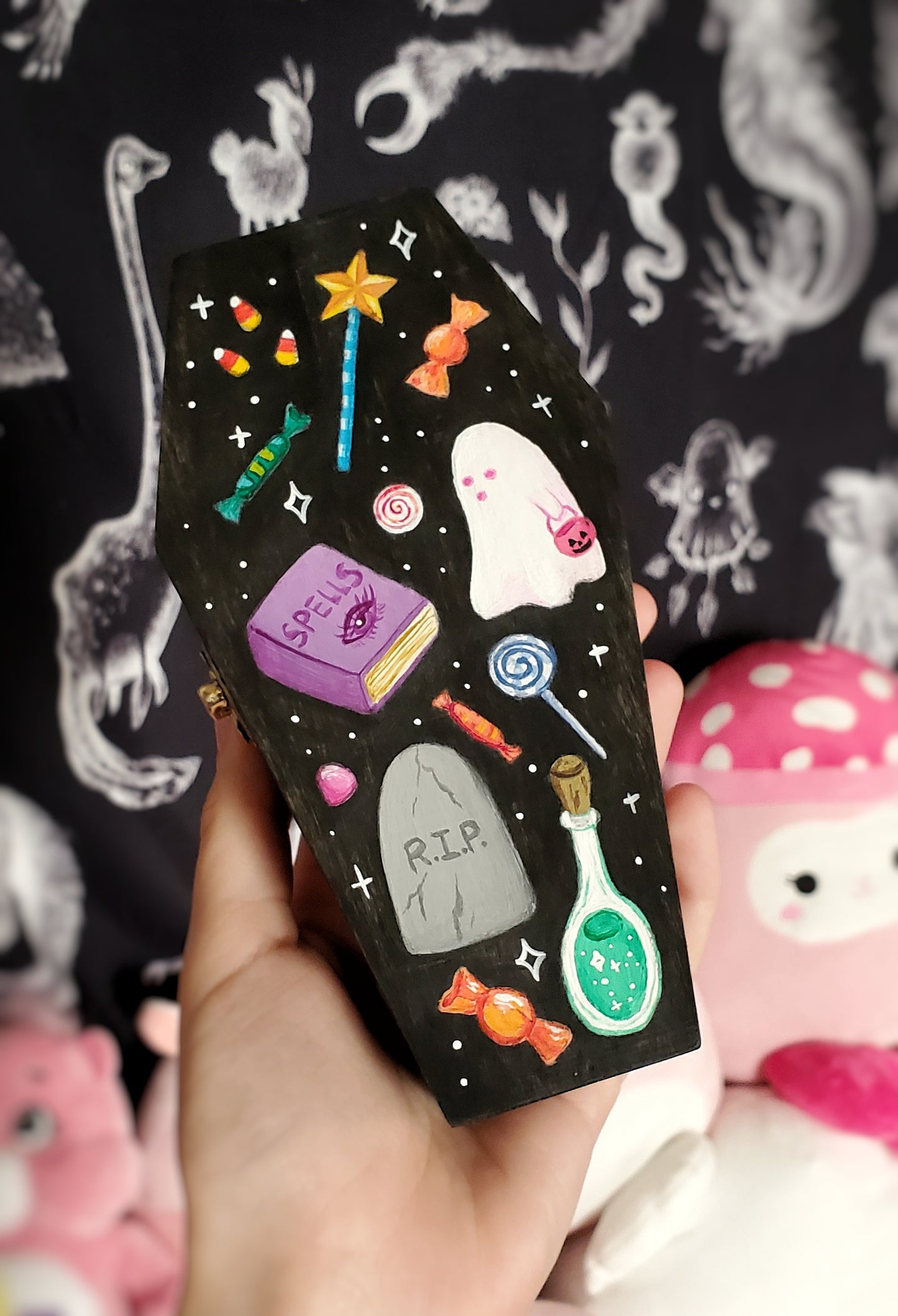 Ghost Candy Pattern Coffin Box