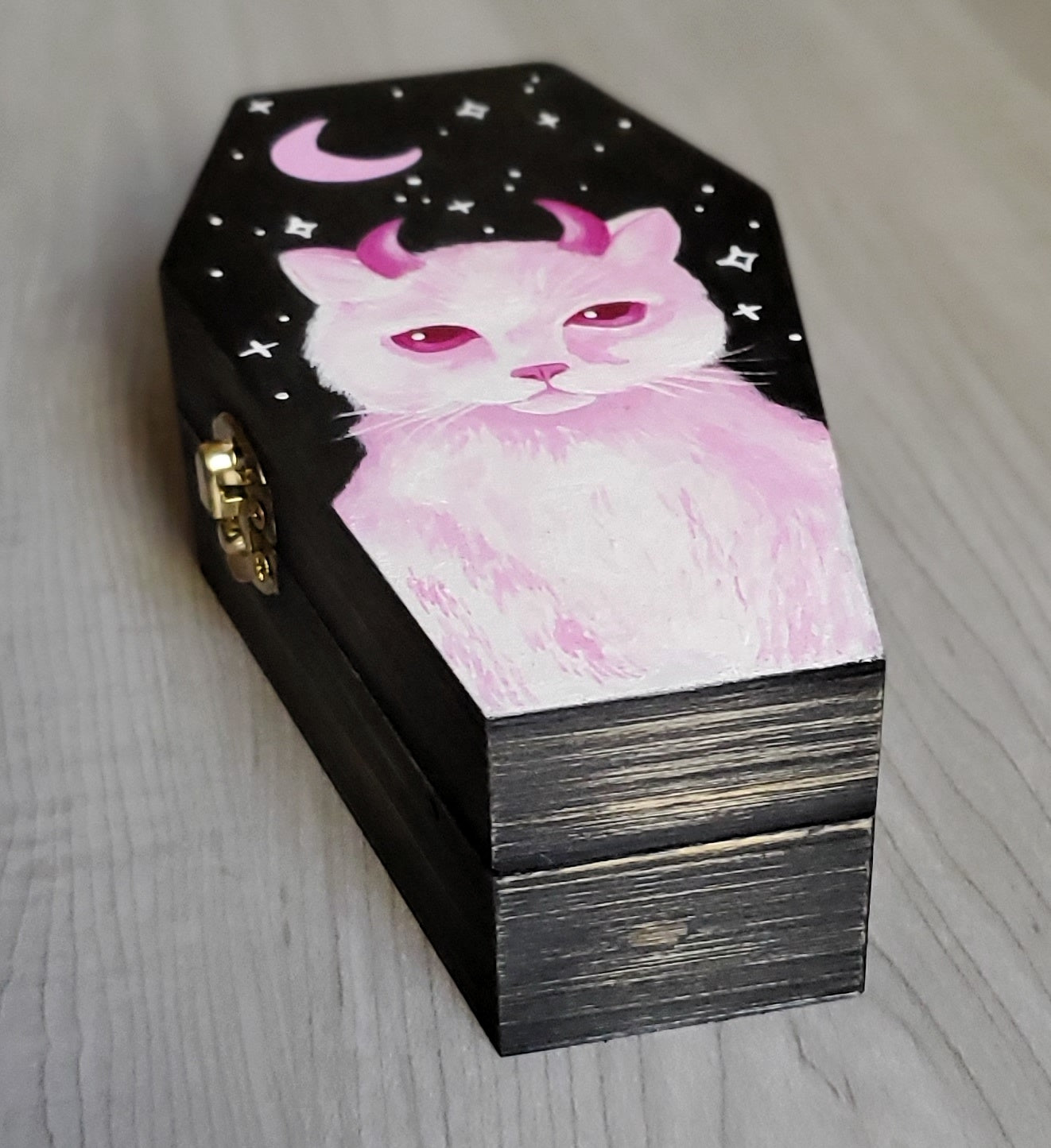 Devil Kitty Coffin Box