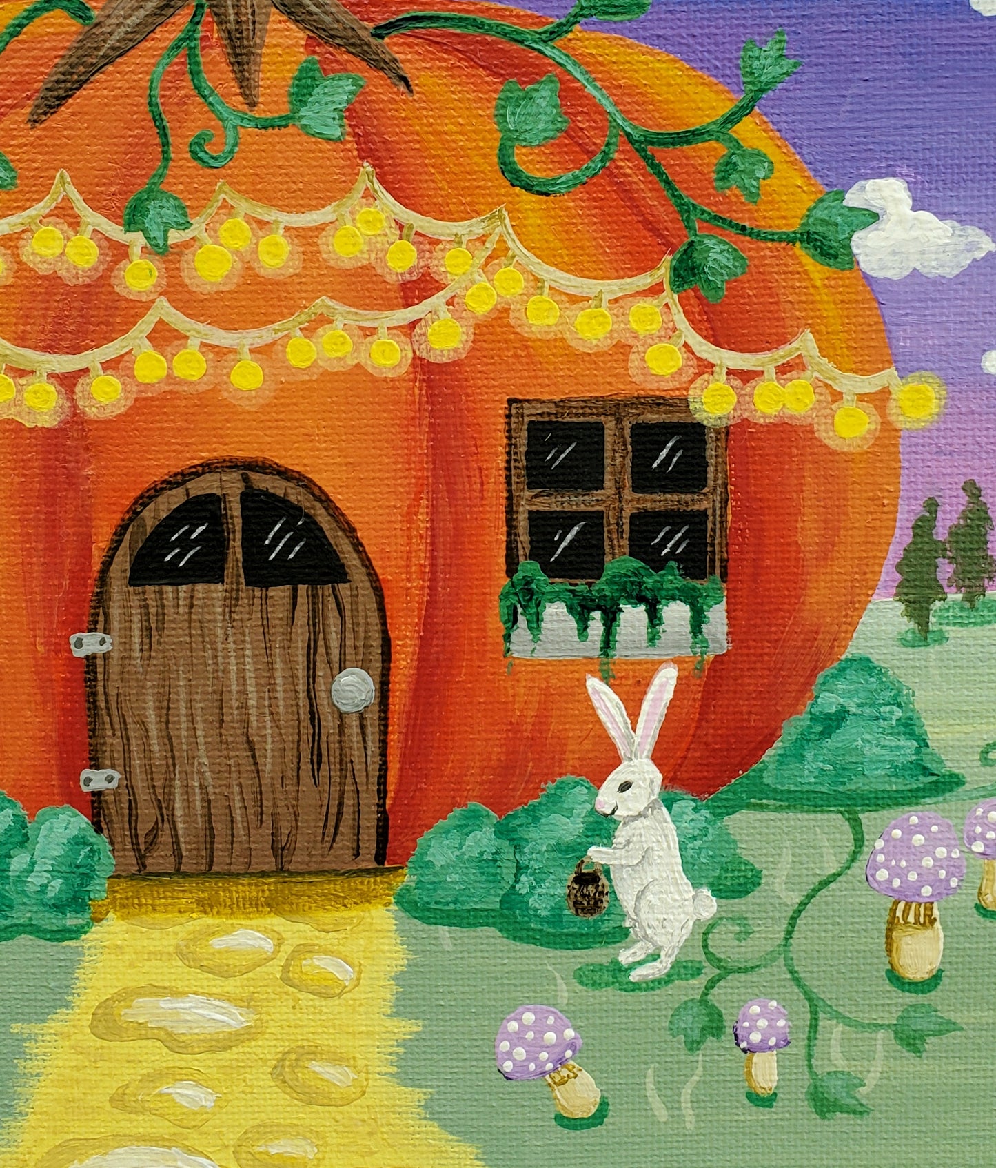 Pumpkin Cottage Painting