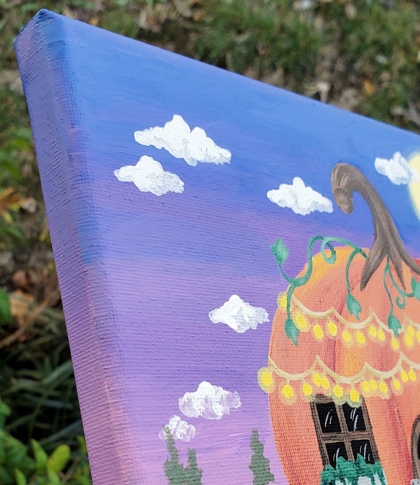 Pumpkin Cottage Painting