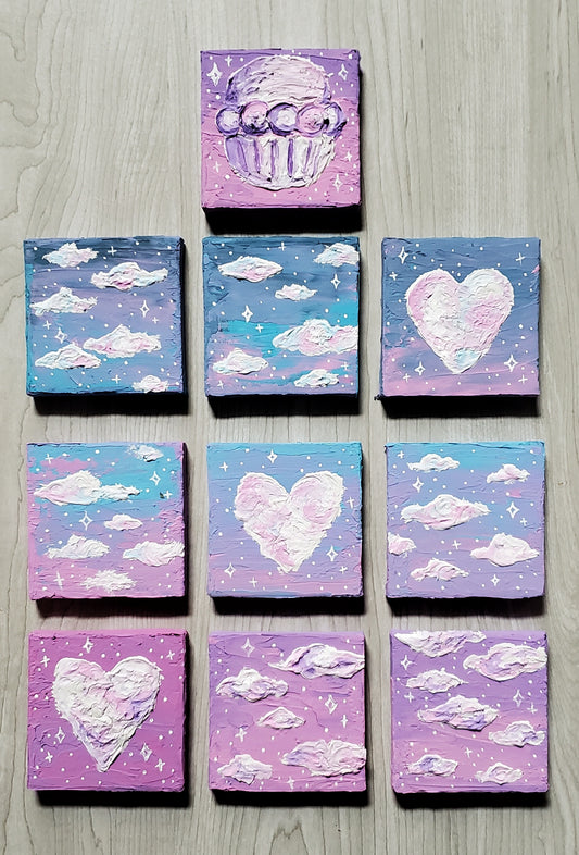 Mini Pastel Cloud Paintings (sold separately)