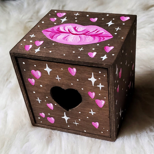 Heart Lips Wood Box